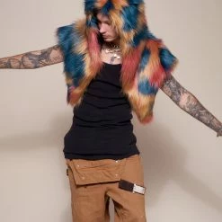 SpiritHoods LLC American Swallow Collector Edition Faux Fur Shawl | Men's DAY TIME STYLE