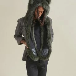 SpiritHoods LLC Forest Wolf Luxe Collector Edition Faux Fur Hood | Men's 16 SpiritHoods LLC Forest Wolf Luxe Collector Edition Faux Fur Hood | Men's