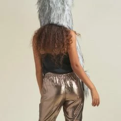 SpiritHoods LLC DAY TIME STYLE Glitter Moon Wolf Collector Edition Faux Fur Hood | Women's