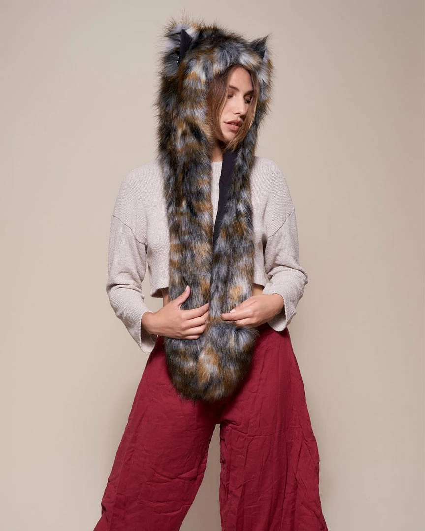SpiritHoods LLC Brindle Wolf Collector Edition Faux Fur Hood 6 SpiritHoods LLC Brindle Wolf Collector Edition Faux Fur Hood