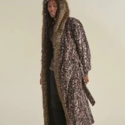 SpiritHoods LLC NIGHT TIME STYLE Savannah Cat Classic Faux Fur Style Robe | Men's