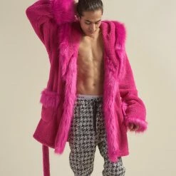 SpiritHoods LLC Lipstick Wolf Classic Short Faux Fur Robe | Men's NEW 10 SpiritHoods LLC Lipstick Wolf Classic Short Faux Fur Robe | Men's NEW
