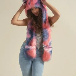 SpiritHoods LLC Peach Sorbet Kitten Faux Fur Hood | Women's