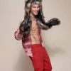 SpiritHoods LLC Brindle Wolf Collector Edition Faux Fur Hood | Men's DAY TIME STYLE
