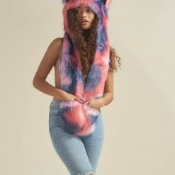 SpiritHoods LLC Peach Sorbet Kitten Faux Fur Hood | Women's