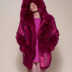 SpiritHoods LLC Love Wolf Luxe Classic Faux Fur Coat | Men's