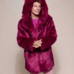 SpiritHoods LLC Love Wolf Luxe Classic Faux Fur Coat | Men's