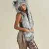 SpiritHoods LLC DAY TIME STYLE Glitter Moon Wolf Collector Edition Faux Fur Hood | Women's