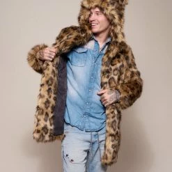 SpiritHoods LLC Javan Leopard Classic Faux Fur Coat *Almost Purfect* | Men's NIGHT TIME STYLE