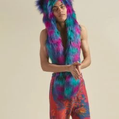 SpiritHoods LLC Northern Lights Calico Leopard CE Faux Fur Hood | Men's