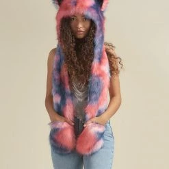 SpiritHoods LLC Peach Sorbet Kitten Faux Fur Hood | Women's