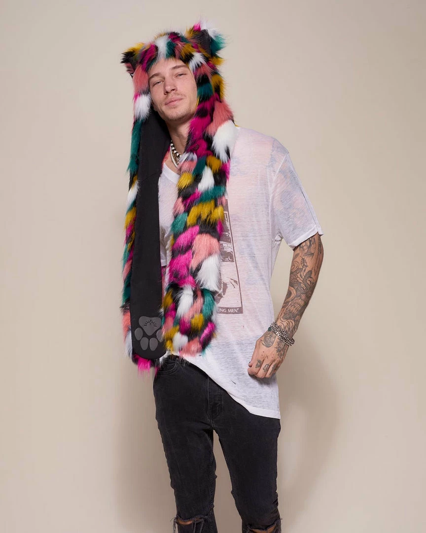 SpiritHoods LLC Rainbow Leopard Collector Edition Faux Fur Hood | Men's 7 SpiritHoods LLC Rainbow Leopard Collector Edition Faux Fur Hood | Men's
