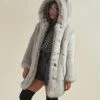 SpiritHoods LLC Arctic Wolf Luxe Classic Faux Fur Coat | Women's NIGHT TIME STYLE