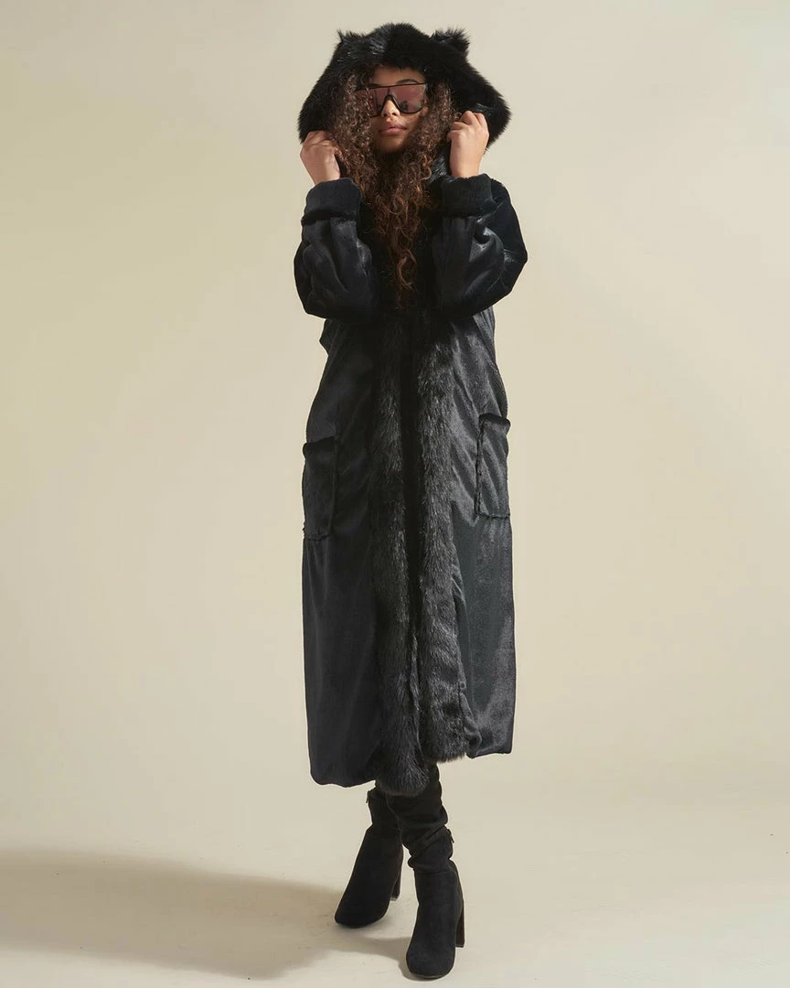 SpiritHoods LLC Black Panther Classic Faux Fur Style Robe | Women's NEW 9 SpiritHoods LLC Black Panther Classic Faux Fur Style Robe | Women's NEW