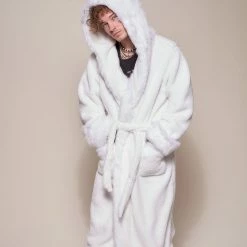 SpiritHoods Arctic Wolf Classic Faux Fur Robe | Men's MENS