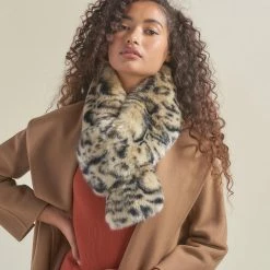 SpiritHoods LLC Ocelot Luxe Faux Fur Scarf | Women's PREMIUM DESIGNS