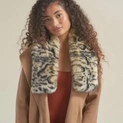 SpiritHoods LLC Ocelot Luxe Faux Fur Scarf | Women's PREMIUM DESIGNS