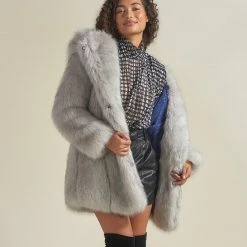 SpiritHoods LLC Arctic Wolf Luxe Classic Faux Fur Coat | Women's NIGHT TIME STYLE 16 SpiritHoods LLC Arctic Wolf Luxe Classic Faux Fur Coat | Women's NIGHT TIME STYLE
