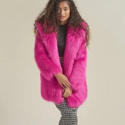 SpiritHoods LLC Lipstick Wolf Classic Collector Edition Faux Fur Coat | Women's COLORFUL PARTY ANIMALS