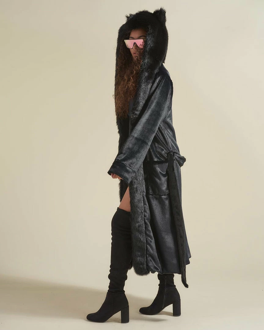 SpiritHoods LLC Black Panther Classic Faux Fur Style Robe | Women's NEW 7 SpiritHoods LLC Black Panther Classic Faux Fur Style Robe | Women's NEW