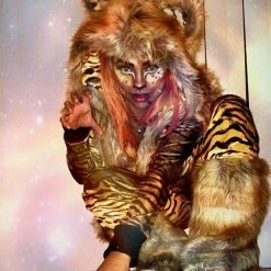 SpiritHoods LLC COLORFUL PARTY ANIMALS Liger Velvet Classic Faux Fur Animal Onesie | Women's