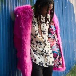 SpiritHoods LLC Lipstick Wolf Classic Collector Edition Faux Fur Coat | Men's COLORFUL PARTY ANIMALS