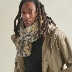 SpiritHoods LLC PREMIUM DESIGNS Ocelot Luxe Faux Fur Scarf | Men's