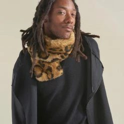SpiritHoods LLC PREMIUM DESIGNS Jaguar Luxe Faux Fur Scarf | Men's