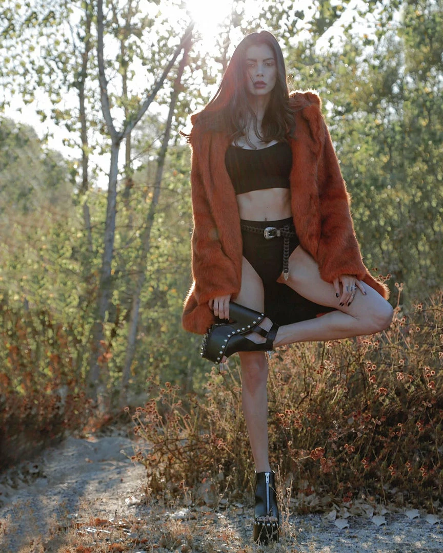 SpiritHoods LLC VIBRANT COLORS VAMP Wolf Artist Edition Faux Fur Coat | Women's 2 SpiritHoods LLC VIBRANT COLORS VAMP Wolf Artist Edition Faux Fur Coat | Women's