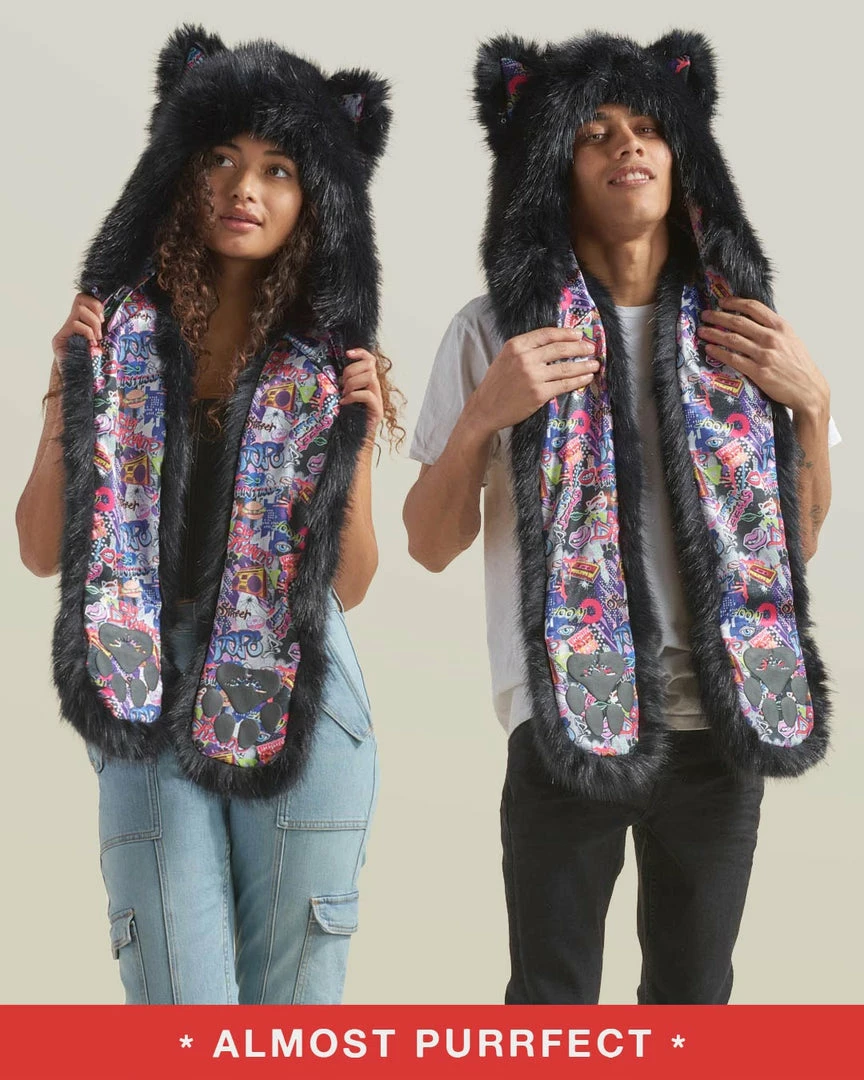 SpiritHoods LLC *Almost Purfect* Graffiti Wolf Luxe Faux Fur Hood 1 SpiritHoods LLC *Almost Purfect* Graffiti Wolf Luxe Faux Fur Hood