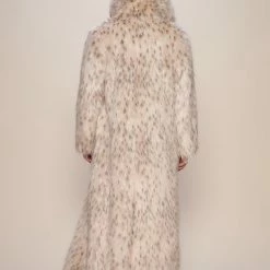 SpiritHoods LLC Baby Snow Leopard Classic Long Faux Fur Coat | Men's