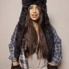 SpiritHoods LLC Black Wolf Faux Fur Hood | Women's