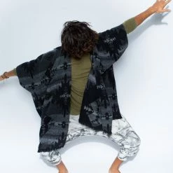 SpiritHoods LLC Night Fox Fabric Poncho | Men's DAY TIME STYLE