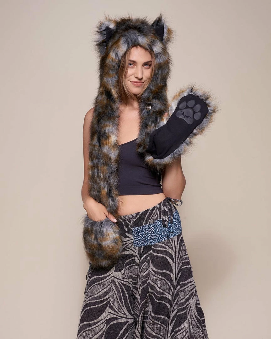 SpiritHoods LLC Brindle Wolf Collector Edition Faux Fur Hood 3 SpiritHoods LLC Brindle Wolf Collector Edition Faux Fur Hood
