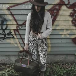 SpiritHoods LLC Arabian Leopard Velvet Leggings | Women's DAY TIME STYLE