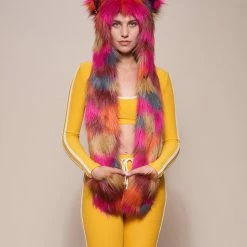 SpiritHoods LLC Calico Leopard Collector Edition Faux Fur Hood