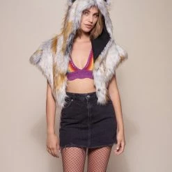 SpiritHoods LLC Arctic Fox Collector Edition Faux Fur Shawl | Women's