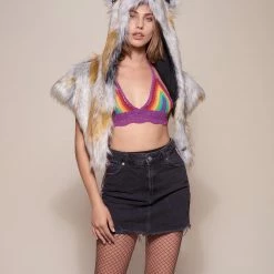 SpiritHoods LLC Arctic Fox Collector Edition Faux Fur Shawl | Women's