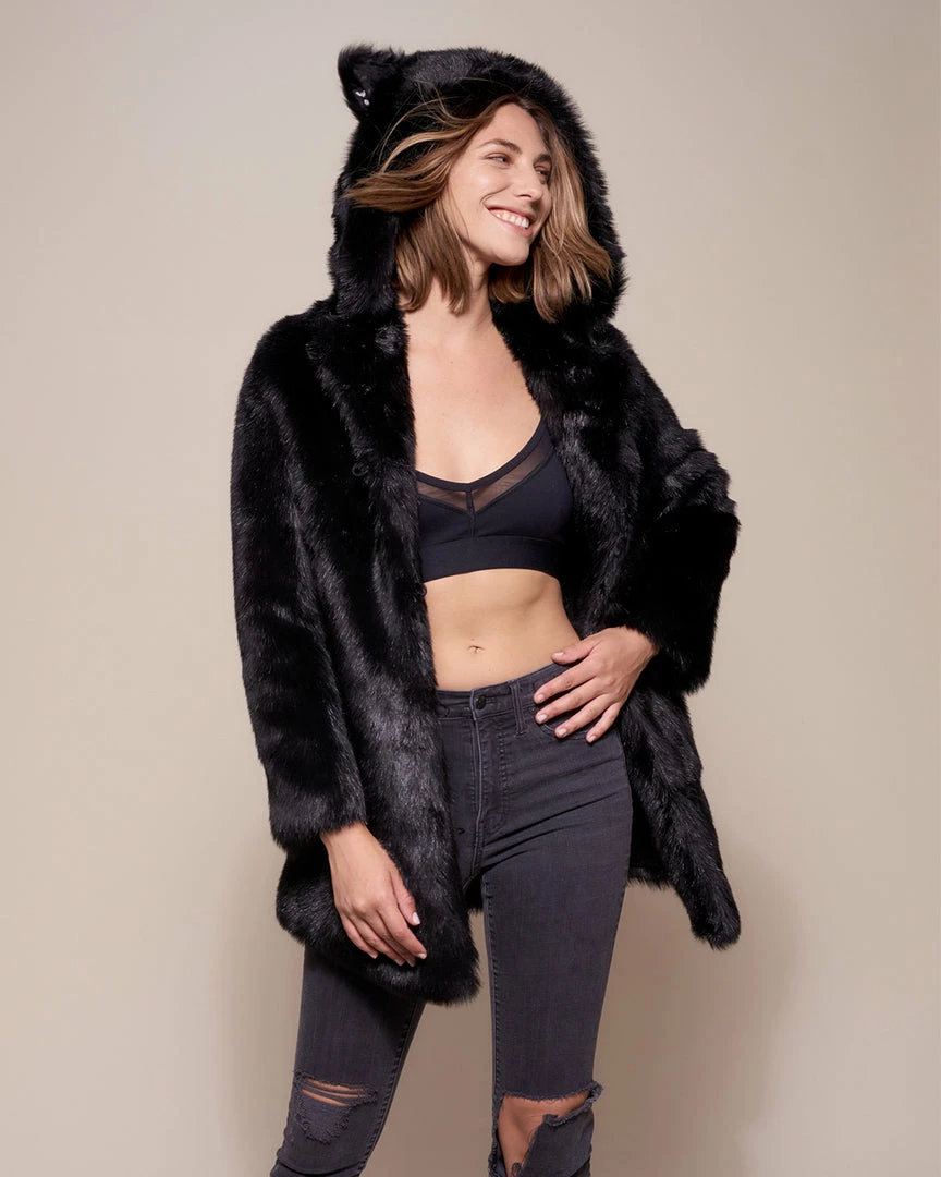 SpiritHoods LLC Black Panther Classic Faux Fur Coat | Women's 3 SpiritHoods LLC Black Panther Classic Faux Fur Coat | Women's
