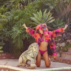 SpiritHoods LLC COLORFUL PARTY ANIMALS Classic Calico Leopard Faux Fur Coat 9 SpiritHoods LLC COLORFUL PARTY ANIMALS Classic Calico Leopard Faux Fur Coat