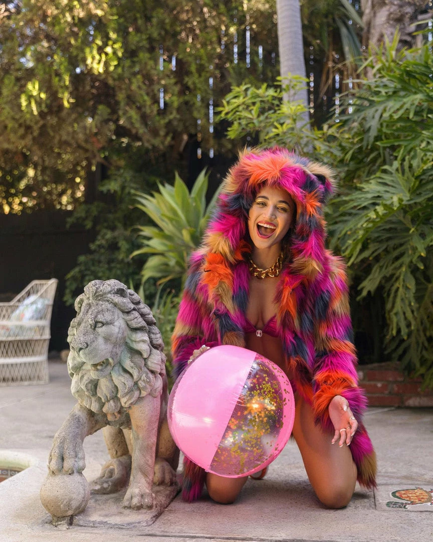 SpiritHoods LLC COLORFUL PARTY ANIMALS Classic Calico Leopard Faux Fur Coat 1 SpiritHoods LLC COLORFUL PARTY ANIMALS Classic Calico Leopard Faux Fur Coat