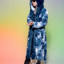 SpiritHoods LLC NIGHT TIME STYLE Water Wolf Classic Faux Fur Style Robe | Men's