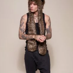SpiritHoods LLC Savannah Cat Collector Edition Faux Fur Hood | Men's FESTIVAL SALE