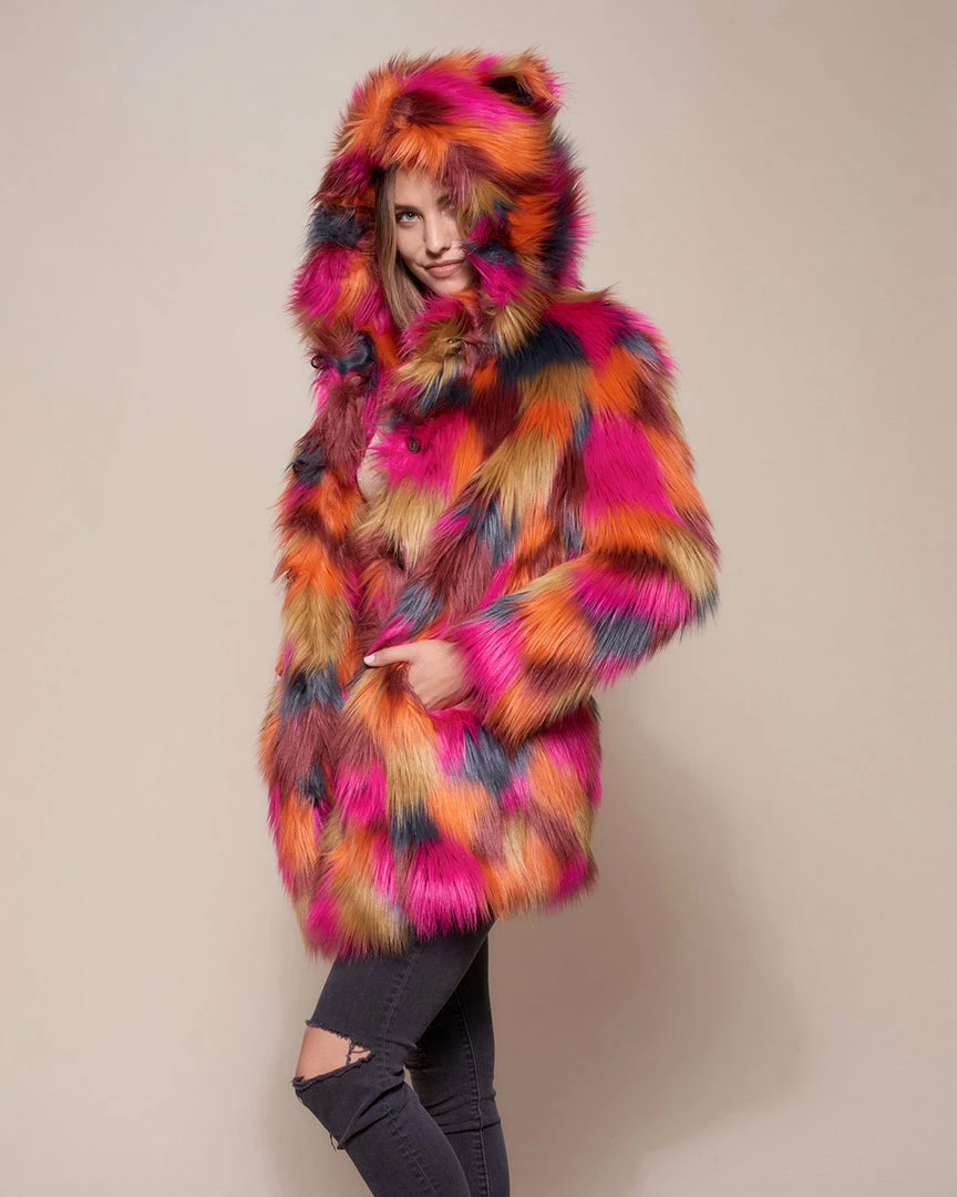 SpiritHoods LLC COLORFUL PARTY ANIMALS Classic Calico Leopard Faux Fur Coat 7 SpiritHoods LLC COLORFUL PARTY ANIMALS Classic Calico Leopard Faux Fur Coat