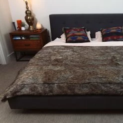 SpiritHoods LLC BACK-IN-STOCK Direwolf Faux Fur Large Blanket