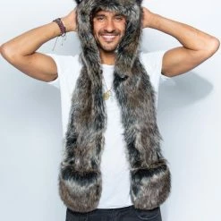 SpiritHoods LLC MENS Dire Wolf Faux Fur Hood | Men's