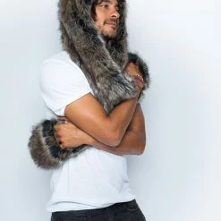 SpiritHoods LLC MENS Dire Wolf Faux Fur Hood | Men's