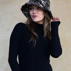 SpiritHoods LLC Bobcat Faux Fur Bucket Hat | Women's DAY TIME STYLE