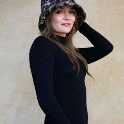 SpiritHoods LLC Bobcat Faux Fur Bucket Hat | Women's DAY TIME STYLE