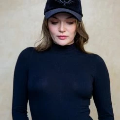 SpiritHoods LLC DAY TIME STYLE Phoenix Black Velvet Baseball Hat | Women's